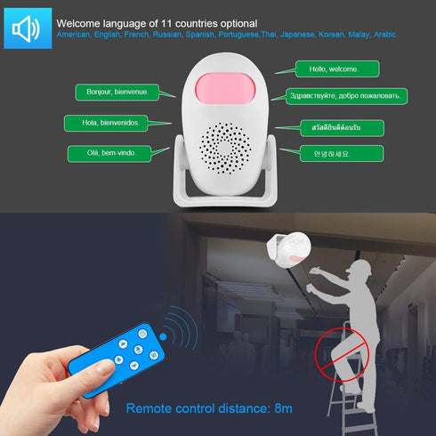 TOWODE Motion Detector Alarm, Indoor Motion Sensor Alarm with Remote Control 110dB for Home Shop Store