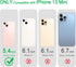 Magnetic Case Compatible with iPhone 13 Mini, Transparent Anti-Scratch Back Shockproof Protective Slim Thin Phone Case