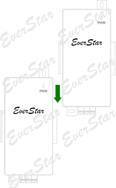 EverStar iPoE-24W48DW 100Mbps | 9-36V DC in | 48V/0.5A 24W DC PoE Out | Solar PoE Injector/Adapter, Black