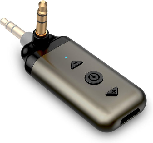 Bluetooth Aux Adapter for Car, Aux to Bluetooth 5.3 Receiver with 3.5mm Audio Jack for Home Stereo Speaker