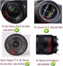 D3500 Lens Cap (55mm) for Nikon D3500 D7500 with AF-P 18-55mm Lens, Compatible with Sony FE 28-70mm Lens