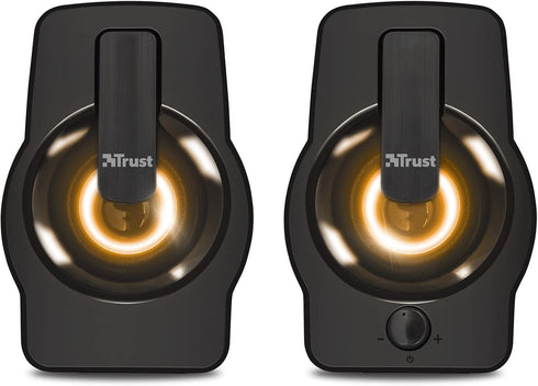 Trust 2.0 12 Gemi RGB LED PC Speakers for Computer and Laptop, W, USB Powered, Illuminated - Black