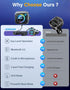 JOYROOM Bluetooth 5.3 FM/AUX Car Adapter, 3 Ports PD&QC 3.0 FM Transmitter for Car, Bass Boost, HD Calling, Enjoy Music