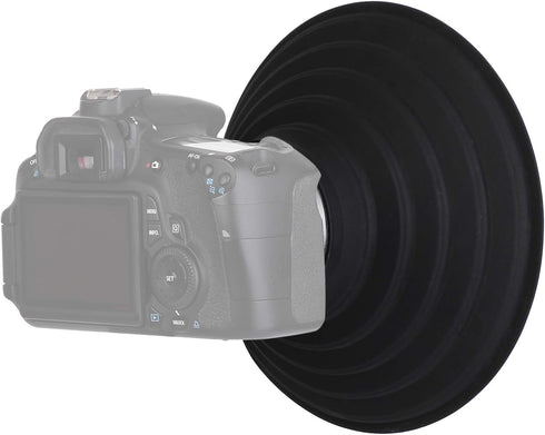 Camera Lens Hood, Collapsible Reversible Filter Thread Rubber Digital Lens Cap Shade