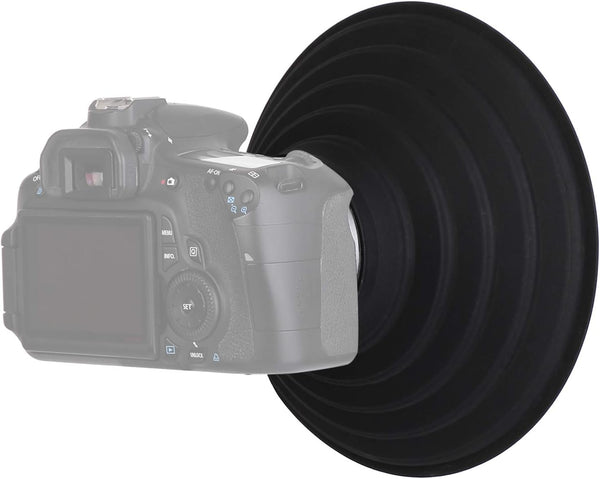 Camera Lens Hood, Collapsible Reversible Filter Thread Rubber Digital Lens Cap Shade