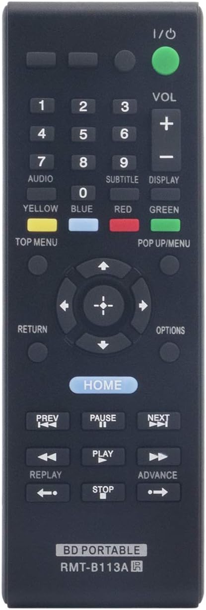 RMT-B113A Replace Remote Control for Sony Blu-ray Disc DVD Player - Compatible with Multiple Models