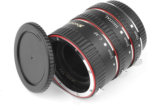 D&F AF Auto Focus Macro Extension Tube Set for Canon EOS EF/EF-S Lens Close-ups, Compatible with Canon 7D, 500D, 600D