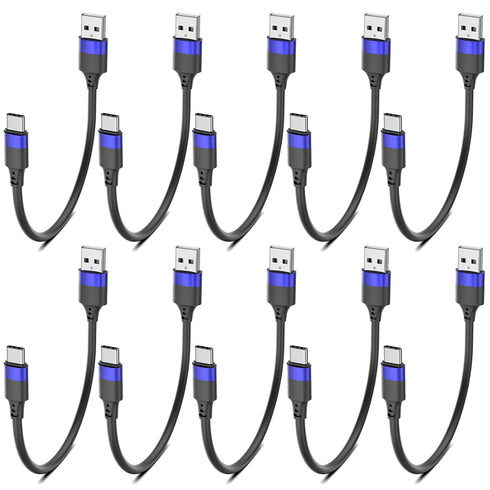 Bkduice 6 inch Short USB C Cable Bulk 10 Pack, Multipack Short USB