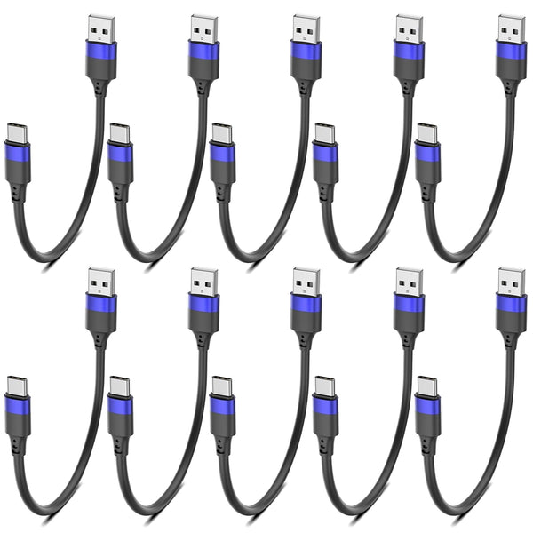 Bkduice 6 inch Short USB C Cable Bulk 10 Pack, Multipack Short USB