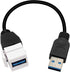 Poyiccot USB 3.0 Keystone Jack Cable, 10Gbps Type A Male to Female Pigtail Extension Cable for Wall Plate Connectors