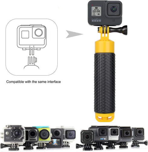 Floating Hand Grip Mini Tripod Stand Waterproof Monopod for GoPro Hero 13 12 11 10 9 8 7 6 5 4 3 2 Session, Fusion, Max