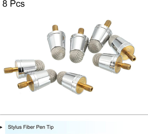 MECCANIXITY 8pcs 6mm Stylus Pen Fiber Fine Tips Universal Replacement for Capacitive Touch Screen Devices