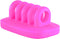 Cable Clip Holder - Weighted Desktop Cord Management Fixture in Pink