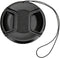Universal Center Pinch Snap-on Front Lens Cap 40.5mm to 82mm for Canon Nikon Sony Pentax Olympus Cameras