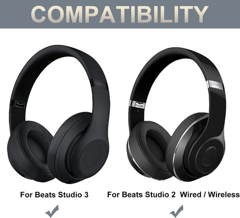 Replacement Ear Pads Compatible with Beats by Dr.Dre Studio 2.0 Studio 3 B0500 B0501 Wired Wireless Over-Ear Headphones