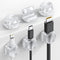 6Pack Cord Organizer, Clear - Spring Cable Holder Clips for Desk Cord Management, Adhesive Wire Keeper