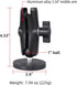 FPN 66mm 25mm /1 inch 3.54" Diameter Round Heavy-Duty Magnetic Base Mount with Rubber Coating Ball & Double Socket Arm