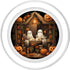 Cute Ghosts Reading Books Halloween Librarian Book Lover PopSockets PopGrip for MagSafe