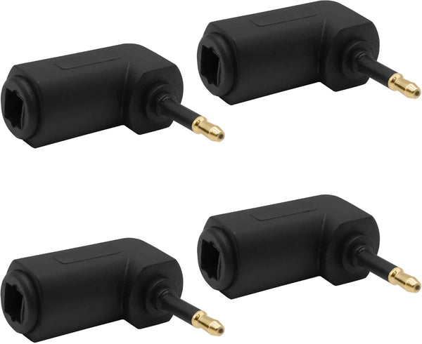 YARCHONN Mini Toslink Adapter Digital Fiber Optical Audio Female to 90 Degree 3.5mm