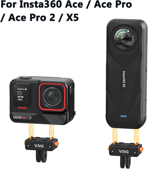 VRIG Select X5 Insta360 Pro2, Insta360 X5/X4 1/4" 2-Prong VRIG Magnetic Quick Release Mount for Ace Aluminum Alloy