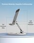 YCNEW 360 4-8" Phone Stand for Desk, Rotating Dual Adjustable Foldable Holder, Heavy Solid All-Aluminum Base Anti-Slip
