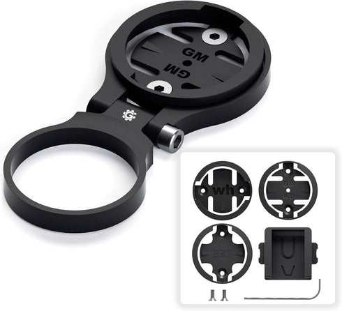 Adjustable Bike Stem Top Cap Mount - Out Front Combo Computer Mount for Wahoo Elemnt, Garmin Edge, Bryton Rider