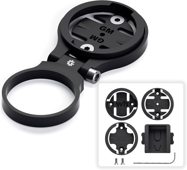 Adjustable Bike Stem Top Cap Mount - Out Front Combo Computer Mount for Wahoo Elemnt, Garmin Edge, Bryton Rider