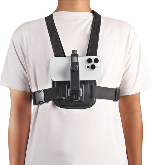 Suptig Phone Chest Mount Phone Harness Strap Holder Compatible for iPhone, Samsung, Gopro, DJI Action, Cell Phones