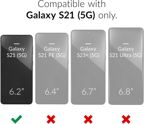 Crave Dual Guard for Galaxy S21 Case, Shockproof Protection Dual Layer Case for Samsung Galaxy S21