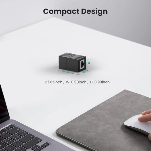 UGREEN RJ45 Coupler Ethernet Extender 1000Mbps, Cat7 Cat6 Cat5e 328ft Ethernet Cable Extender, Ethernet Adapter, LAN