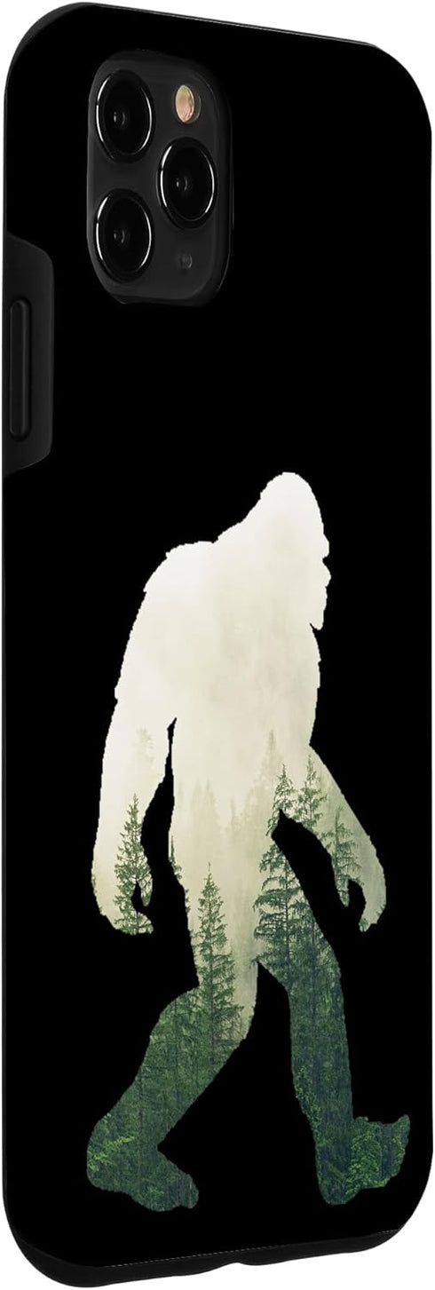 iPhone 11 Pro Max Bigfoot Figure Sasquatch Yeti Nature Double Exposure Case