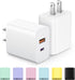 USB C Wall Charger Block, 2-Pack Dual Port PD Power Adapter Fast Charging for iPhone 15/14/13/12/11 and More