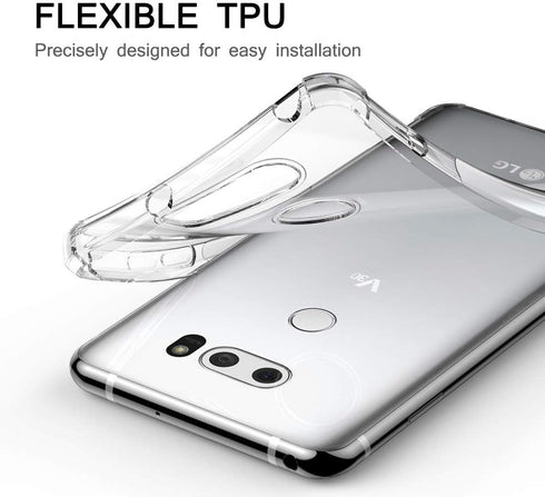 TPU Case for LG V30/V30S/V30 Plus/V30S ThinQ/V35/V35 ThinQ, Clear, Ultra Slim, Flexible Protective Cover
