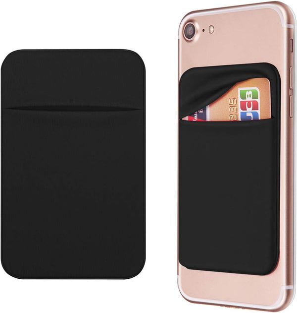 Self Adhesive Card Holder Stick On Wallet Sleeve for Cell Phone with Adhesive RFID Card Holder for iPhone Android 2