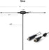 CHHLIUT 75 16ft, Universal FM Radio Dipole Antenna, Ohm, Screw F Male Plug for Home AV Audio Stereo Receiver Indoor