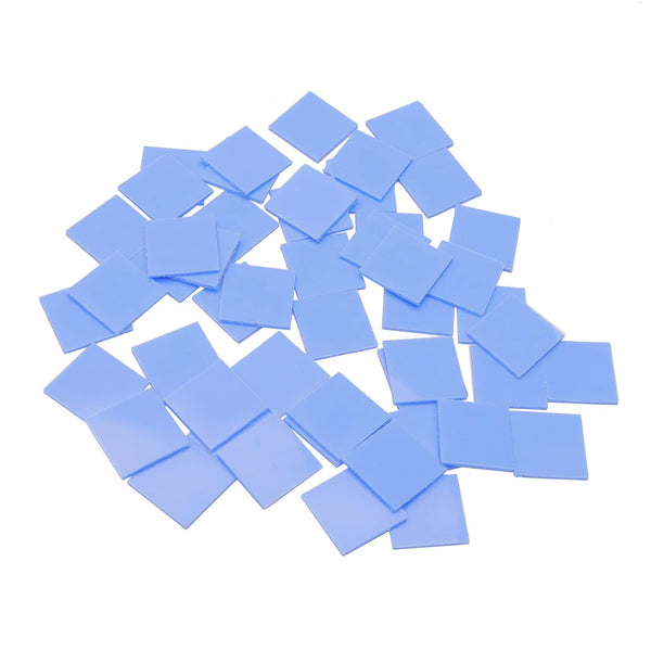 50Pcs Thermal Pad 15x15x1mm, Non Conductive Silicone Thermal Pads with 6.0 W/mK Conductivity for Laptop Heatsink