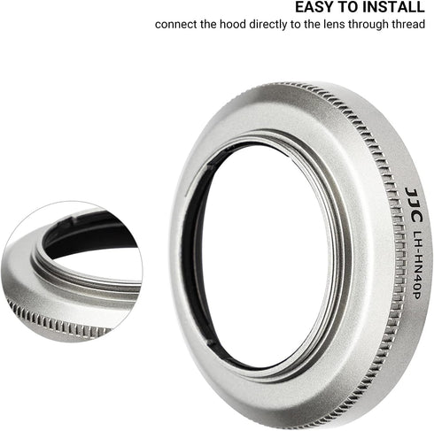 (Silver) Camera Lens Hood for NIKKOR Z DX 16-50mm F3.5-6.3 VR on Z30 Z fc Z50, Replace Nikon HN-40