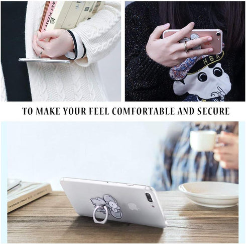 ZOSTLAND 3PCS Universal Phone Ring Holder, 360° Adjustable Finger Grip Stand for iPhone 15 14 13 12 MAX Plus (Big Eyes)