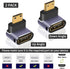 Poyiccot Mini HDMI to HDMI Adapter 8K, Up and Down Angled Mini HDMI Male to HDMI Female Adapter 8K 4K HDR 3D 48Gbps Mini HDMI Adapter Compatible with Camera, Projector, Tablet, Raspberry Pi, 2Pack
