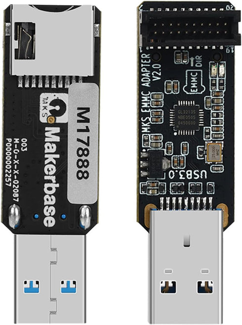 High Speed MKS EMMC USB3.0 Adapter MKS EMMC-Adapter V2 for EMMC Module MicroSD andTF Memory Card by KODASW