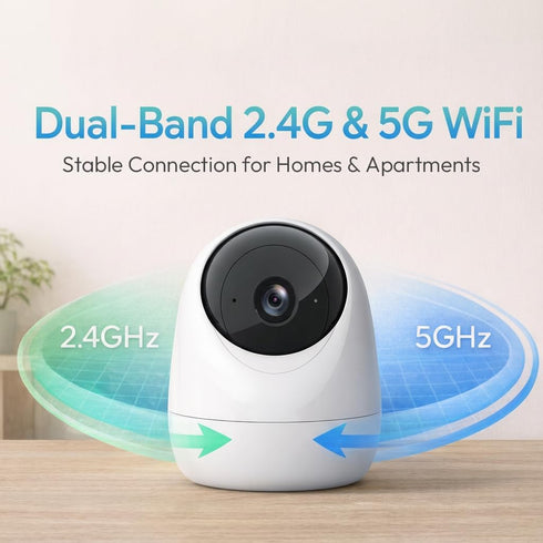 Rraycom 5G&2.4G WiFi,2K Security,360Pan 2-Way Indoor Camera Security Cameras for Home & Tilt, Dog/Pet Baby Camera