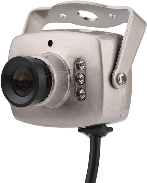 Mini CCTV Security Camera, Wired CMOS Digital Video Camera, 6LED, PAL NTSC for Home Office (NTSC Format)