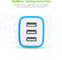 Sicodo Charger Plug, Charging Block 5-Pack 3.1Amp 3-Port USB Charger Cube for iPhone and Samsung Galaxy