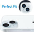 iPhone 15 & 15 Plus Camera Lens Protector - 9H Tempered Glass, Anti-Scratch, Shockproof Metal Ring, 2 Lens Covers.