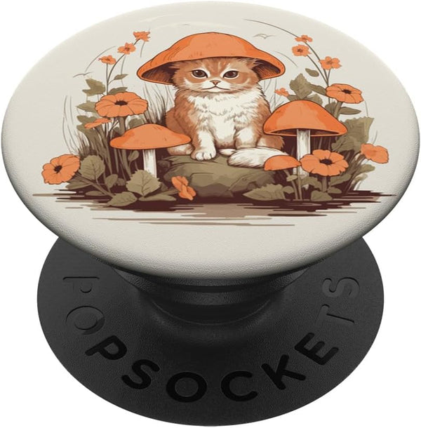 Cottagecore Farmcore Mushroom PopSockets Standard PopGrip