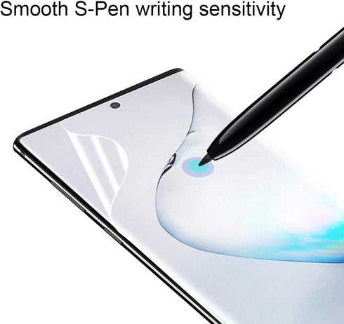 (3 Pack) TPU Screen Protector for Samsung Galaxy Note 10, High Definition Edge to Edge, Case Friendly Anti-Scratch