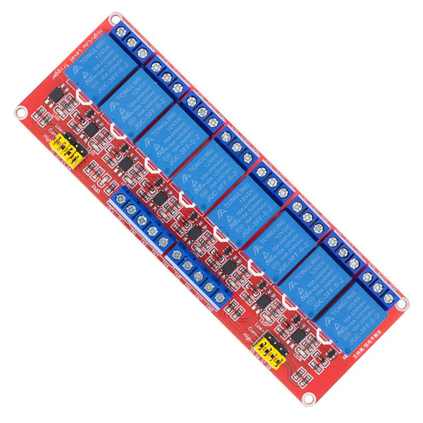 Relay Module with Optocoupler, High/Low Level Trigger for Arduino (12, 12V Relay 8 Channel)