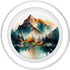 Watercolor Mountains Landscape PopSockets PopGrip for MagSafe