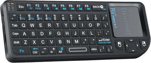 Beastron Rii 2.4G Mini Wireless Keyboard with Touchpad Mouse,Lightweight Portable Controller with USB