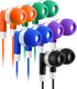 Keewonda 30 Pack Multi Color Earbuds for Kids, In-Ear, Wired, 5 Colors